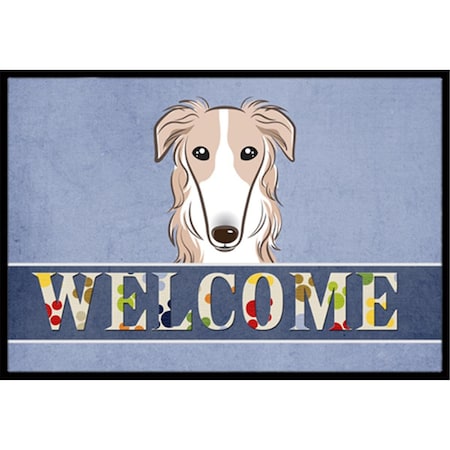 Carolines Treasures Borzoi Welcome Indoor and Outdoor Mat- 24 x 36 in. BB1414JMAT